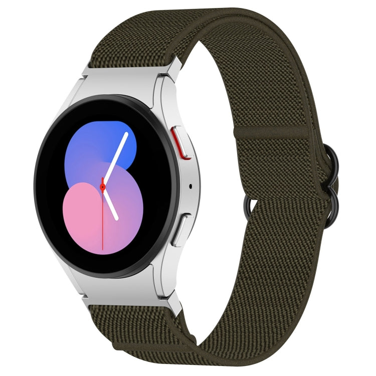 Cinturino per orologio con fibbia nera elasticizzata in nylon, For Samsung Galaxy Watch 5 Pro 45mm, For Samsung Galaxy Watch 5 44mm, For Samsung Galaxy Watch 5 40mm, For Samsung Galaxy Watch 4 44mm