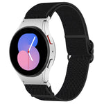 Cinturino per orologio con fibbia nera elasticizzata in nylon, For Samsung Galaxy Watch 5 Pro 45mm, For Samsung Galaxy Watch 5 44mm, For Samsung Galaxy Watch 5 40mm, For Samsung Galaxy Watch 4 44mm