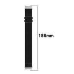 Cinturino per orologio con fibbia nera elasticizzata in nylon, For Samsung Galaxy Watch 4 40mm, For Samsung Galaxy Watch 4 Classic 42mm, For Samsung Galaxy Watch 4 Classic 46mm, For Samsung Galaxy Watch 3 41mm