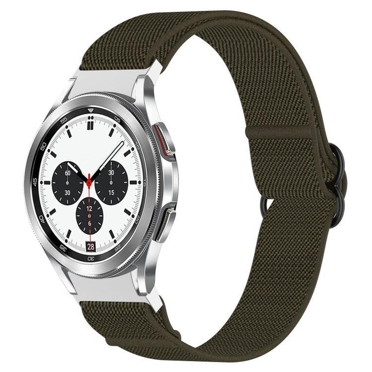 Cinturino per orologio con fibbia nera elasticizzata in nylon, For Samsung Galaxy Watch 4 40mm, For Samsung Galaxy Watch 4 Classic 42mm, For Samsung Galaxy Watch 4 Classic 46mm, For Samsung Galaxy Watch 3 41mm