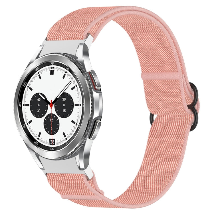 Cinturino per orologio con fibbia nera elasticizzata in nylon, For Samsung Galaxy Watch 4 40mm, For Samsung Galaxy Watch 4 Classic 42mm, For Samsung Galaxy Watch 4 Classic 46mm, For Samsung Galaxy Watch 3 41mm