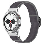 Cinturino per orologio con fibbia nera elasticizzata in nylon, For Samsung Galaxy Watch 4 40mm, For Samsung Galaxy Watch 4 Classic 42mm, For Samsung Galaxy Watch 4 Classic 46mm, For Samsung Galaxy Watch 3 41mm