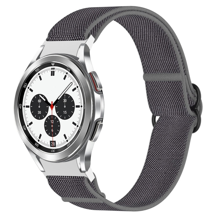 Cinturino per orologio con fibbia nera elasticizzata in nylon, For Samsung Galaxy Watch 4 40mm, For Samsung Galaxy Watch 4 Classic 42mm, For Samsung Galaxy Watch 4 Classic 46mm, For Samsung Galaxy Watch 3 41mm