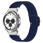 Cinturino per orologio con fibbia nera elasticizzata in nylon, For Samsung Galaxy Watch 4 40mm, For Samsung Galaxy Watch 4 Classic 42mm, For Samsung Galaxy Watch 4 Classic 46mm, For Samsung Galaxy Watch 3 41mm
