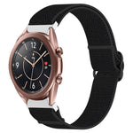 Cinturino per orologio con fibbia nera elasticizzata in nylon, For Samsung Galaxy Watch 4 40mm, For Samsung Galaxy Watch 4 Classic 42mm, For Samsung Galaxy Watch 4 Classic 46mm, For Samsung Galaxy Watch 3 41mm