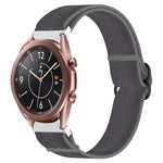 Cinturino per orologio con fibbia nera elasticizzata in nylon, For Samsung Galaxy Watch 4 40mm, For Samsung Galaxy Watch 4 Classic 42mm, For Samsung Galaxy Watch 4 Classic 46mm, For Samsung Galaxy Watch 3 41mm