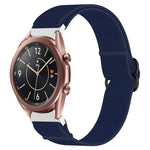 Cinturino per orologio con fibbia nera elasticizzata in nylon, For Samsung Galaxy Watch 4 40mm, For Samsung Galaxy Watch 4 Classic 42mm, For Samsung Galaxy Watch 4 Classic 46mm, For Samsung Galaxy Watch 3 41mm