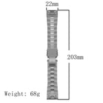 Cinturino per orologio a sgancio rapido in lega di titanio da 22 mm, For Garmin Fenix 7, For Garmin Fenix 7 Solar, For Garmin Fenix 7 Sapphire Solar, For Garmin EPIX Gen 2, For Garmin Instinct 2, For Garmin Instinct, For Garmin Descent G1              ...