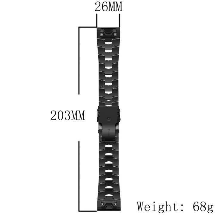 Cinturino per orologio a sgancio rapido in lega di titanio da 26 mm, For Garmin Fenix 3 HR, For Garmin Fenix 3 Sapphire, For Garmin Descent MK 2, For Garmin Descent MK 2i