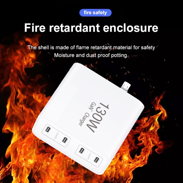Caricabatterie GaN 130W USB-C 4 porte con PD65W e PD30W