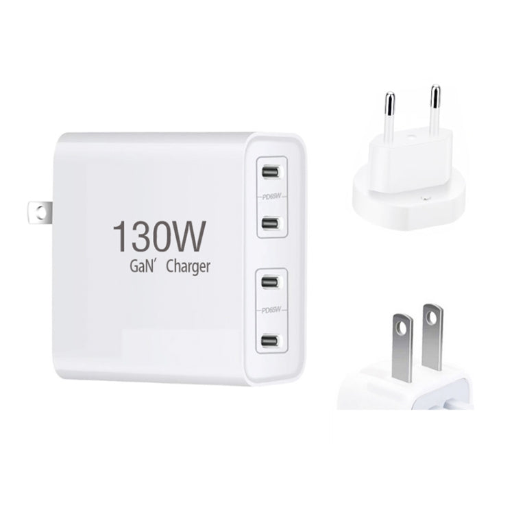 Caricabatterie GaN 130W USB-C 4 porte con PD65W e PD30W
