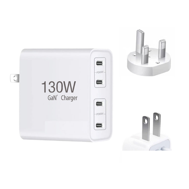 Caricabatterie GaN 130W USB-C 4 porte con PD65W e PD30W