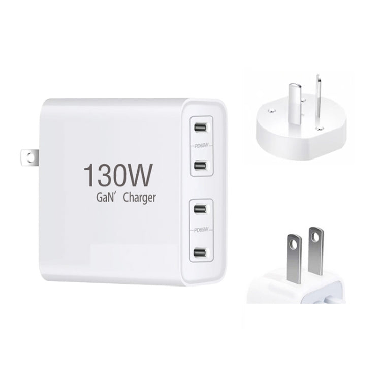Caricabatterie GaN 130W USB-C 4 porte con PD65W e PD30W