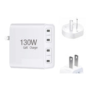 Caricabatterie GaN130W USB-C a 4 porte PD65W / PD30W multiporta di tipo C per serie di notebook, US Plug, EU / US Plug, UK / US Plug, AU / US Plug, EU / UK / US Plug, EU / UK / AU / US Plug