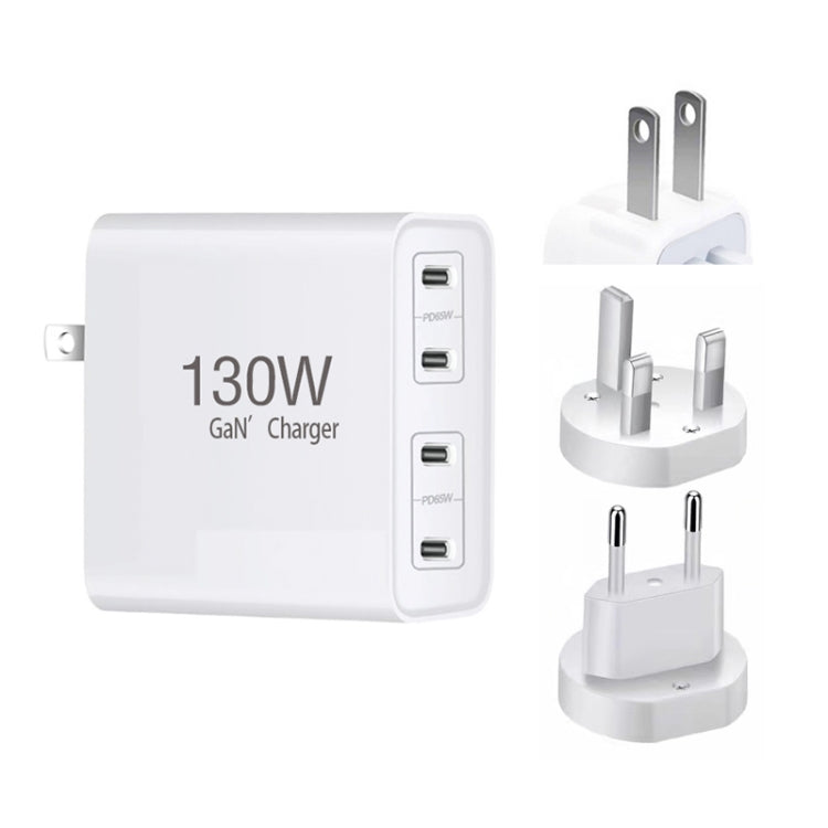 Caricabatterie GaN 130W USB-C 4 porte con PD65W e PD30W