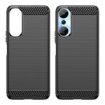 Custodia per telefono TPU in fibra di carbonio con trama spazzolata, For Infinix Hot 20, For Infinix Hot 20 Play