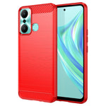 Custodia per telefono TPU in fibra di carbonio con trama spazzolata, For Infinix Hot 20, For Infinix Hot 20 Play