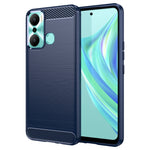 Custodia per telefono TPU in fibra di carbonio con trama spazzolata, For Infinix Hot 20, For Infinix Hot 20 Play