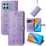 Simpatica custodia per telefono in pelle goffrata con gatto e cane, For Honor X8 5G, For Infinix Note 11, For Xiaomi Poco M5
