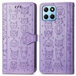 Simpatica custodia per telefono in pelle goffrata con gatto e cane, For Honor X8 5G, For Infinix Note 11, For Xiaomi Poco M5