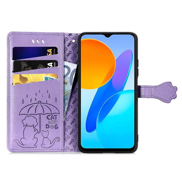 Simpatica custodia per telefono in pelle goffrata con gatto e cane, For Honor X8 5G, For Infinix Note 11, For Xiaomi Poco M5