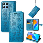 Simpatica custodia per telefono in pelle goffrata con gatto e cane, For Honor X8 5G, For Infinix Note 11, For Xiaomi Poco M5