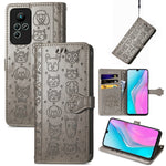 Simpatica custodia per telefono in pelle goffrata con gatto e cane, For Honor X8 5G, For Infinix Note 11, For Xiaomi Poco M5