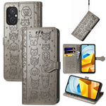 Simpatica custodia per telefono in pelle goffrata con gatto e cane, For Honor X8 5G, For Infinix Note 11, For Xiaomi Poco M5