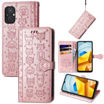 Simpatica custodia per telefono in pelle goffrata con gatto e cane, For Honor X8 5G, For Infinix Note 11, For Xiaomi Poco M5