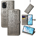 Simpatica custodia per telefono in pelle goffrata con gatto e cane, For UMIDIGI A13S, For vivo T2X, For ZTE Blade A72 4G