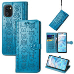 Simpatica custodia per telefono in pelle goffrata con gatto e cane, For UMIDIGI A13S, For vivo T2X, For ZTE Blade A72 4G