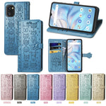 Simpatica custodia per telefono in pelle goffrata con gatto e cane, For UMIDIGI A13S, For vivo T2X, For ZTE Blade A72 4G