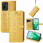 Simpatica custodia per telefono in pelle goffrata con gatto e cane, For UMIDIGI A13S, For vivo T2X, For ZTE Blade A72 4G
