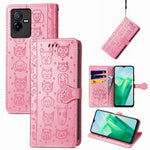 Simpatica custodia per telefono in pelle goffrata con gatto e cane, For UMIDIGI A13S, For vivo T2X, For ZTE Blade A72 4G