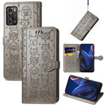 Simpatica custodia per telefono in pelle goffrata con gatto e cane, For UMIDIGI A13S, For vivo T2X, For ZTE Blade A72 4G
