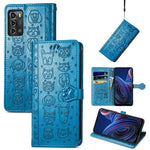 Simpatica custodia per telefono in pelle goffrata con gatto e cane, For UMIDIGI A13S, For vivo T2X, For ZTE Blade A72 4G