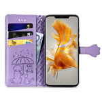 Simpatica custodia per telefono in pelle goffrata con gatto e cane, For Huawei Mate 50 Pro