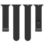 Cinturino per orologio in silicone liscio con fibbia nera magnetica, For Apple Watch Series 8&7 41mm