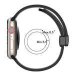 Cinturino per orologio in silicone liscio con fibbia nera magnetica, For Apple Watch Series 8&7 41mm