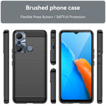 Per Infinix Hot 20i Custodia per telefono TPU in fibra di carbonio con trama spazzolata, For Infinix Hot 20i