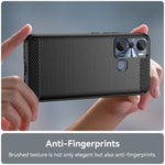 Per Infinix Hot 20i Custodia per telefono TPU in fibra di carbonio con trama spazzolata, For Infinix Hot 20i