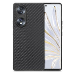 Cover posteriore in pelle con texture in fibra di carbonio, For Honor 70, For Huawei Nova Y90, For vivo Y35, For Samsung Galaxy A50