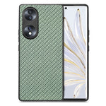 Cover posteriore in pelle con texture in fibra di carbonio, For Honor 70, For Huawei Nova Y90, For vivo Y35, For Samsung Galaxy A50