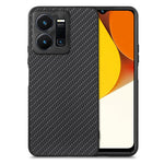 Cover posteriore in pelle con texture in fibra di carbonio, For Honor 70, For Huawei Nova Y90, For vivo Y35, For Samsung Galaxy A50