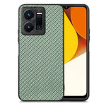 Cover posteriore in pelle con texture in fibra di carbonio, For Honor 70, For Huawei Nova Y90, For vivo Y35, For Samsung Galaxy A50