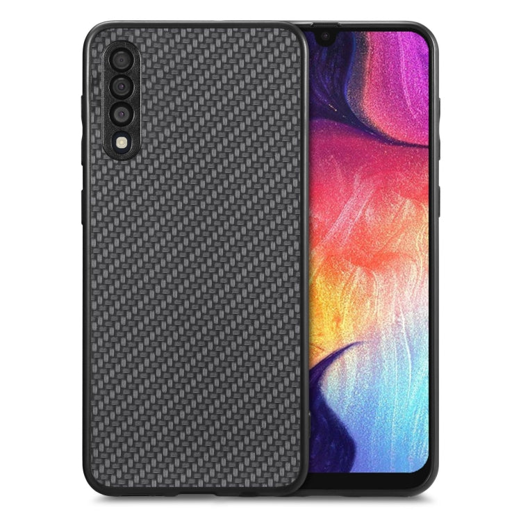 Cover posteriore in pelle con texture in fibra di carbonio, For Honor 70, For Huawei Nova Y90, For vivo Y35, For Samsung Galaxy A50