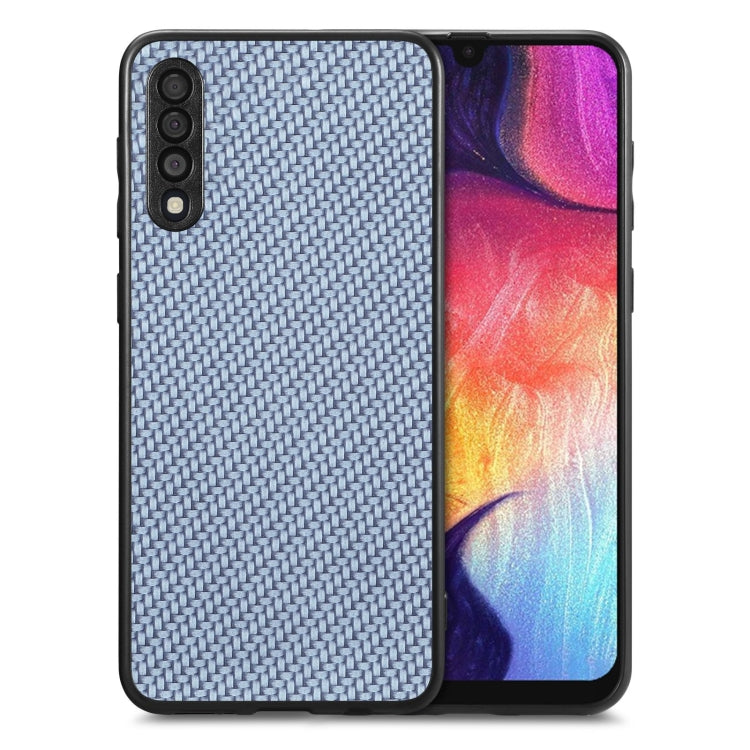 Cover posteriore in pelle con texture in fibra di carbonio, For Honor 70, For Huawei Nova Y90, For vivo Y35, For Samsung Galaxy A50