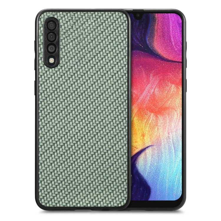 Cover posteriore in pelle con texture in fibra di carbonio, For Honor 70, For Huawei Nova Y90, For vivo Y35, For Samsung Galaxy A50