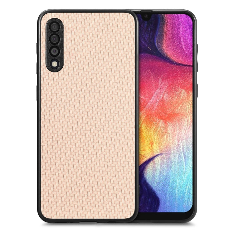 Cover posteriore in pelle con texture in fibra di carbonio, For Honor 70, For Huawei Nova Y90, For vivo Y35, For Samsung Galaxy A50