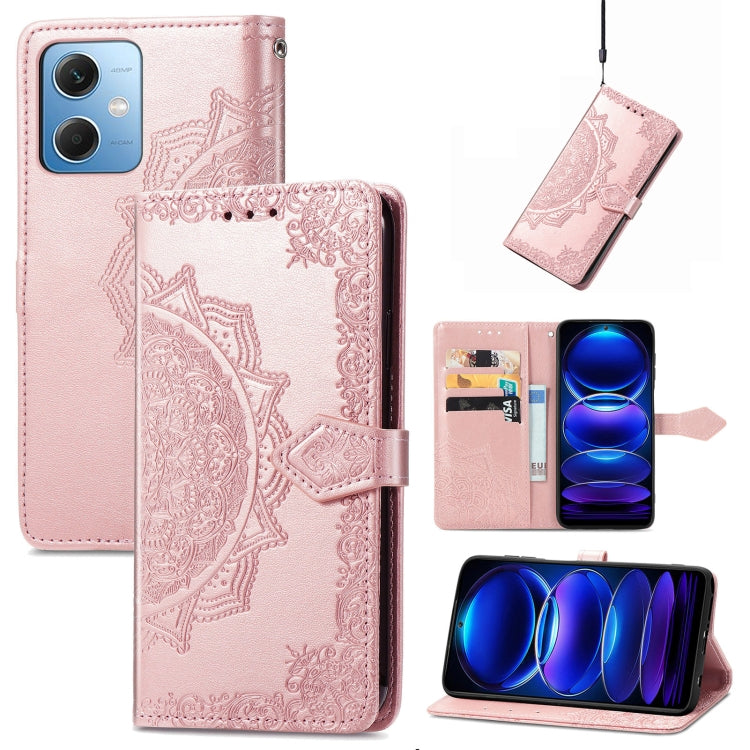 Custodia per telefono in pelle goffrata fiore mandala, For Xiaomi 13, For Xiaomi Redmi Note 12 5G, For Xiaomi Redmi Note 12 Pro 5G, For Xiaomi Redmi Note 12 Pro+ China, For Xiaomi 13 Pro, For Xiaomi Redmi Note 12 Discovery                              ...